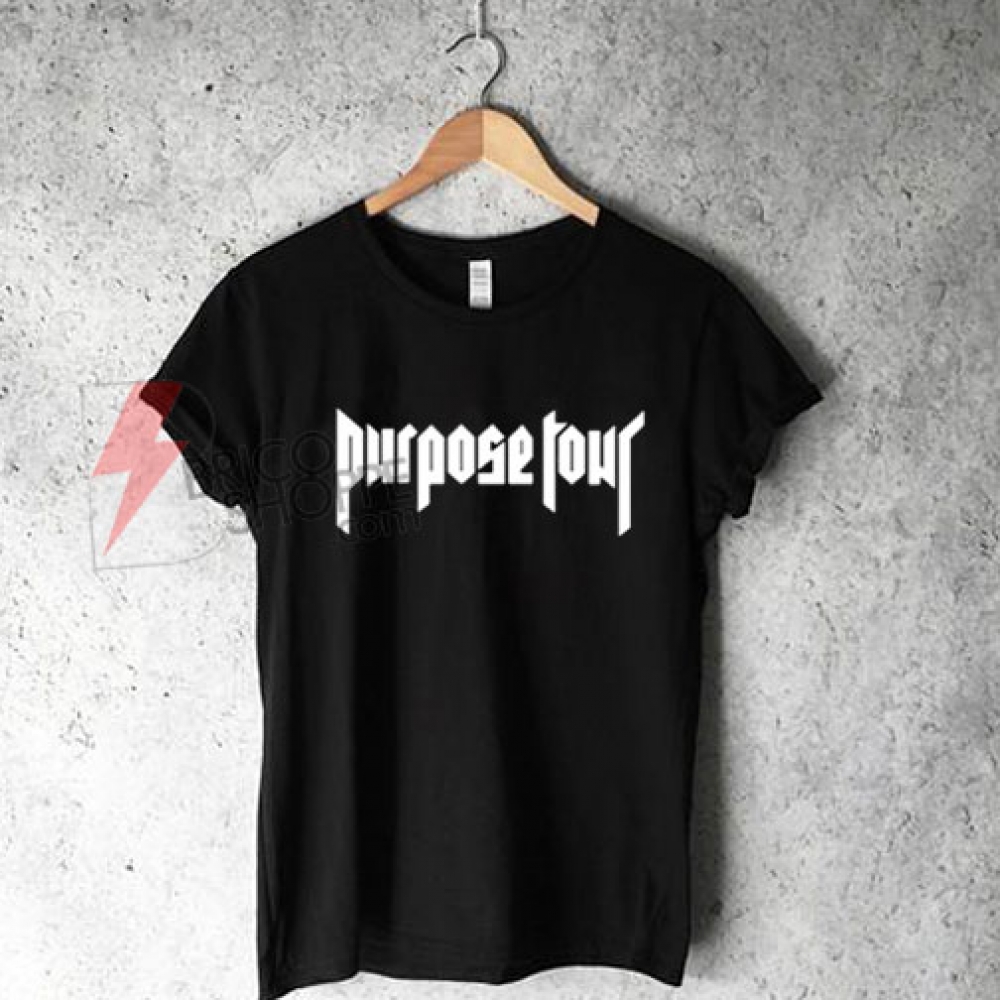 Justin Bieber Purpose Tour Logo T-Shirt On Sale - bricoshoppe.com