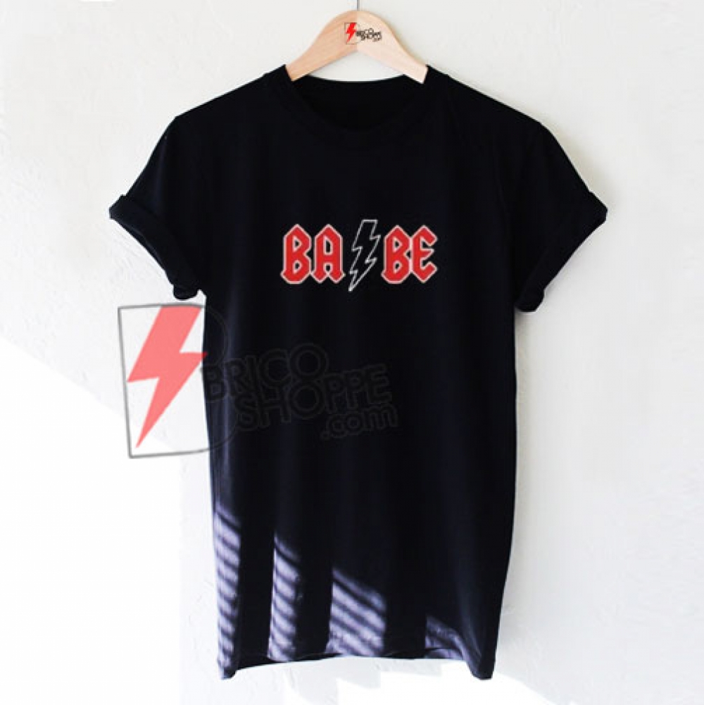 BABE acdc Style T-Shirt On Sale - bricoshoppe.com