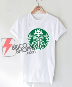 Starbucks Skeleton Funny T-Shirt On Sale