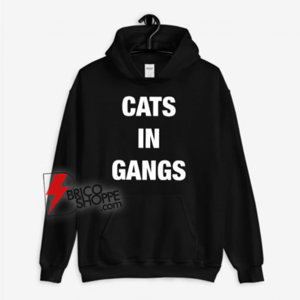 Cats In Gangs Hoodie - Funny Hoodie - bricoshoppe.com